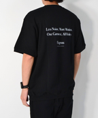 アスレジャーブランド Engross（エングロス）のSweat Short Sleeve（スウェットショートスリーブ）ブラック モデル着用イメージ