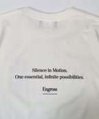 アスレジャーブランド Engross（エングロス）のJapanese Crafted Cotton T-shirt（日本製コットンTシャツ）ホワイト バックプリント