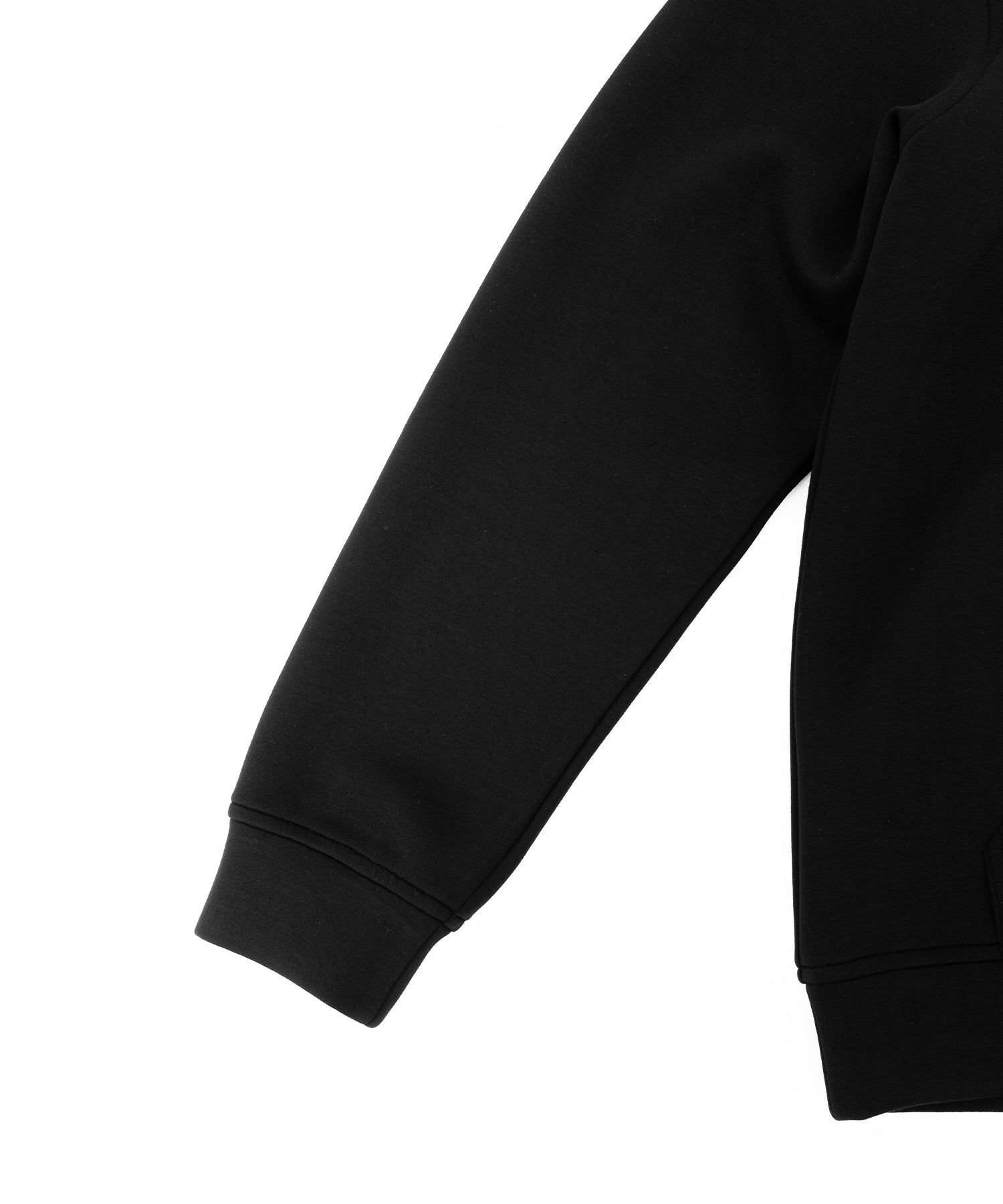 アスレジャーブランド Engross（エングロス）のMidweight Zip Up Hoodie（ミッドウェイトジップアップパーカー）ブラック 平置きアイテム画像