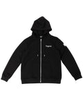アスレジャーブランド Engross（エングロス）のMidweight Zip Up Hoodie（ミッドウェイトジップアップパーカー）ブラック 平置きアイテム画像