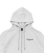 アスレジャーブランド Engross（エングロス）のMidweight Zip Up Hoodie（ミッドウェイトジップアップパーカー）グレー 平置きアイテム画像