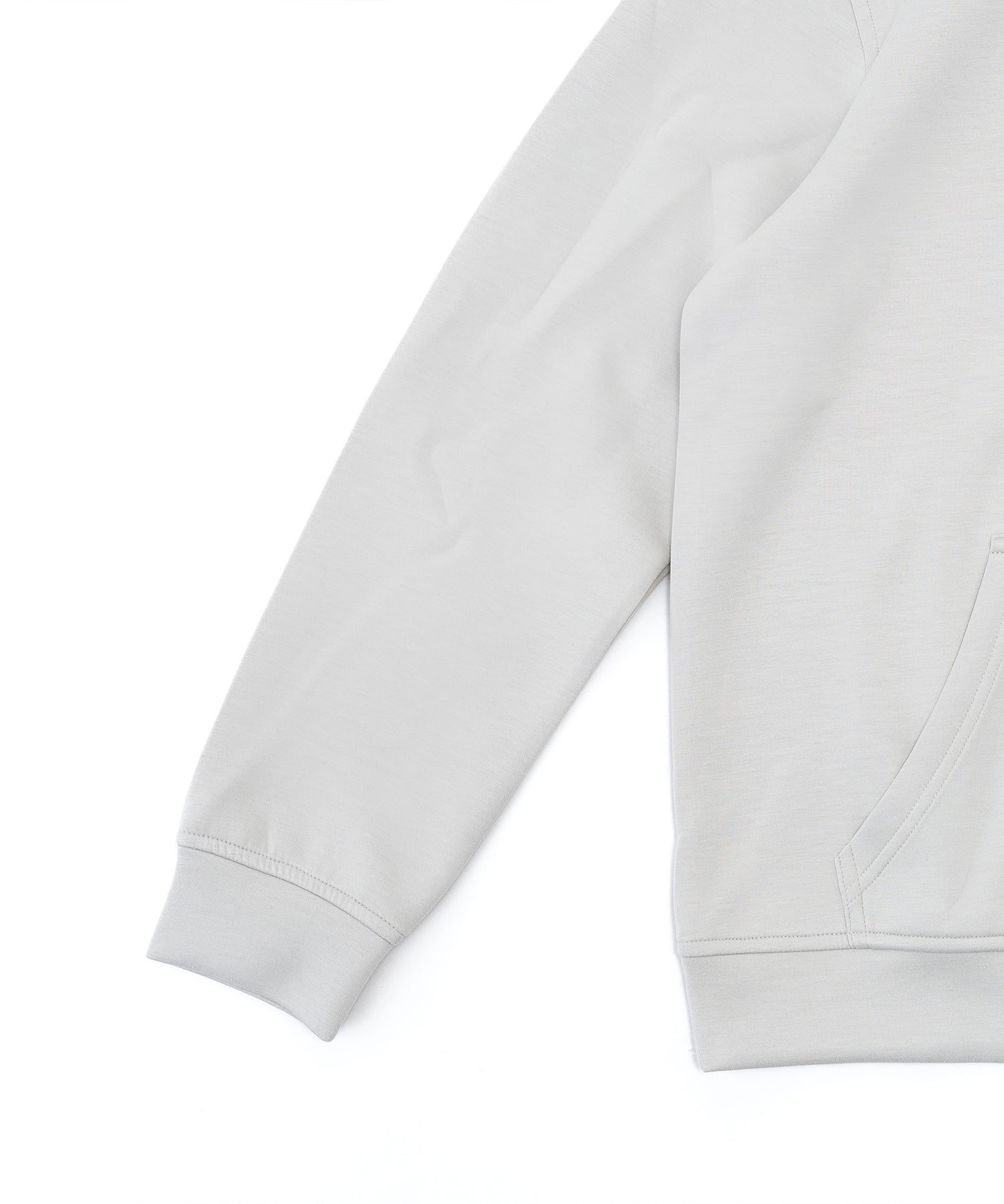 アスレジャーブランド Engross（エングロス）のMidweight Zip Up Hoodie（ミッドウェイトジップアップパーカー）グレー 平置きアイテム画像