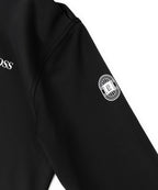 アスレジャーブランド Engross（エングロス）のLightweight Zip Up Hoodie（ライトウェイトジップアップパーカー）ブラック 平置き画像