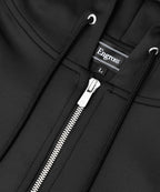 アスレジャーブランド Engross（エングロス）のLightweight Zip Up Hoodie（ライトウェイトジップアップパーカー）ブラック 平置き画像