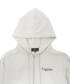 アスレジャーブランド Engross（エングロス）のLightweight Zip Up Hoodie（ライトウェイトジップアップパーカー）グレー 平置きアイテム画像