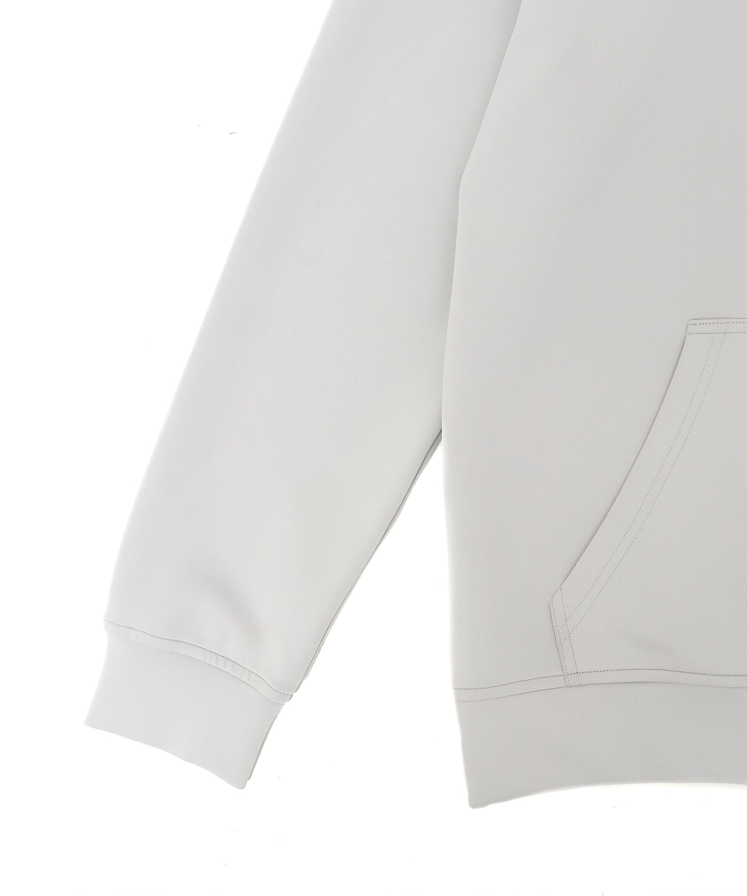 アスレジャーブランド Engross（エングロス）のLightweight Zip Up Hoodie（ライトウェイトジップアップパーカー）グレー 平置きアイテム画像