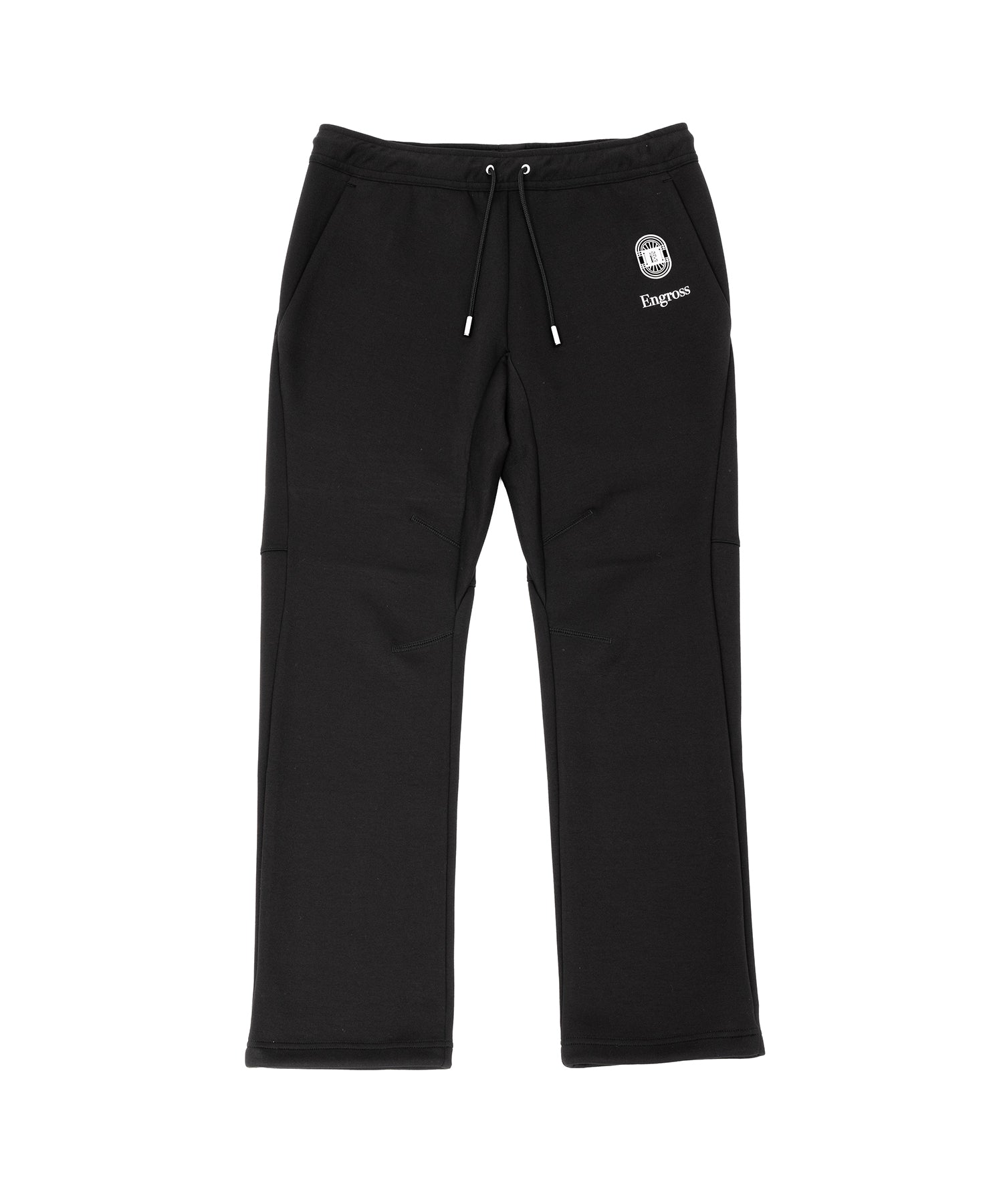 アスレジャーブランド Engross（エングロス）のMidweight Long Pants（ミッドウェイトロングパンツ）ブラック 平置き画像