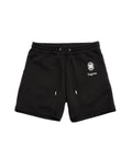 アスレジャーブランド Engross（エングロス）のLogo Half Pants（ロゴハーフパンツ）ブラック 平置きアイテム画像