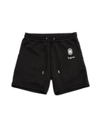アスレジャーブランド Engross（エングロス）のLogo Half Pants（ロゴハーフパンツ）ブラック 平置きアイテム画像