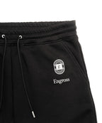 アスレジャーブランド Engross（エングロス）のLogo Half Pants（ロゴハーフパンツ）ブラック 平置きアイテム画像