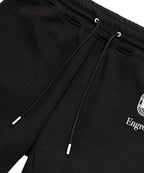 アスレジャーブランド Engross（エングロス）のLogo Half Pants（ロゴハーフパンツ）ブラック 平置きアイテム画像