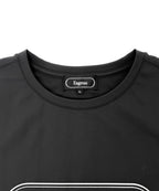 アスレジャーブランド Engross（エングロス）のTrack Logo T-shirt（トラックロゴTシャツ）ブラック 平置きアイテム画像