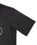 アスレジャーブランド Engross（エングロス）のTrack Logo T-shirt（トラックロゴTシャツ）ブラック 平置きアイテム画像