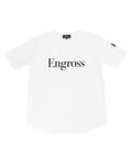 アスレジャーブランド Engross（エングロス）のDouble Logo T-shirt（ダブルロゴTシャツ）ホワイト 平置きアイテム画像