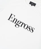 アスレジャーブランド Engross（エングロス）のDouble Logo T-shirt（ダブルロゴTシャツ）ホワイト 平置きアイテム画像