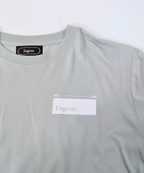 アスレジャーブランド Engross（エングロス）のOrganic Cotton Long Sleeve T-shirt（オーガニックコットンロングスリーブTシャツ）ライトグリーン ロゴ